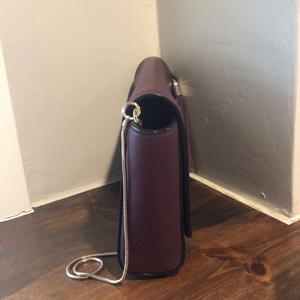 Kate Spade plum mulberry tassel shoulder bag purse - Picture 4 of 8